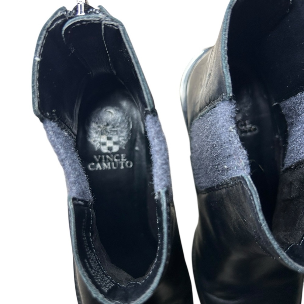 Vince Camuto Black Leather Ankle Booties - Picture 4 of 4
